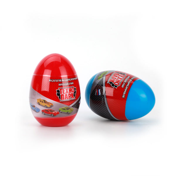 МАШИНА "ТЕХНОПАРК" МЕТАЛЛ. 7,5СМ, В АССОРТ. В ЯЙЦЕ В ДИСПЛЕЕ (РУСС. УП.) УП-36ШТ в кор.2*3уп