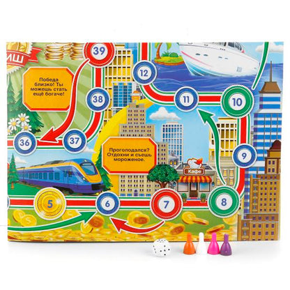 НАСТОЛЬНАЯ ИГРА-ХОДИЛКА "УМНЫЕ ИГРЫ" МИЛЛИОНЕР ДЛЯ МАЛЫШЕЙ В РУСС. КОР. в кор.20шт