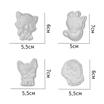04487 Магниты из гипса под роспись "Кошечки, собач