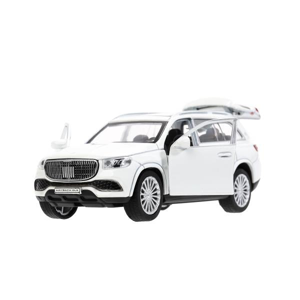 Machine en métal MERCEDES-BENZ gls maybach 12см, дв,баг,ин,белый, кор. Parc technologique dans le cor.2*36шт