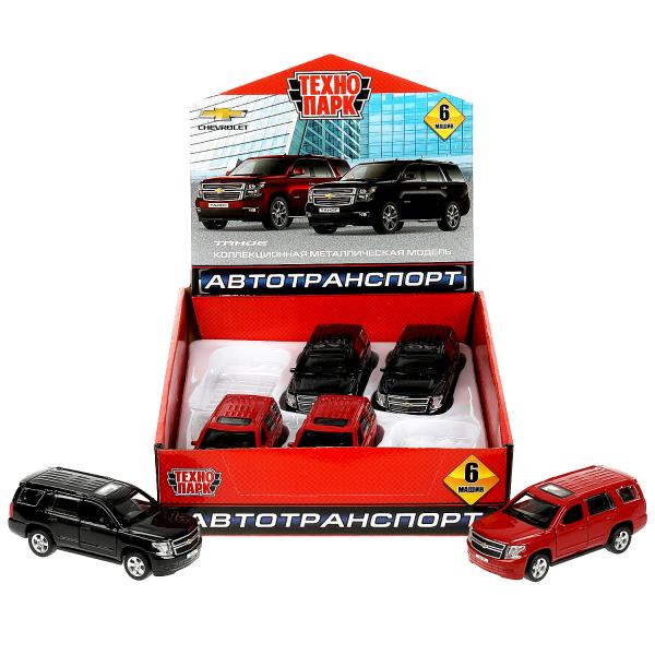 Machine en métal CHEVROLET TAHOE 12 cm, double, bagage, inerce, dissp. ASSORTT Технопарк уп-6шт в кор.12уп