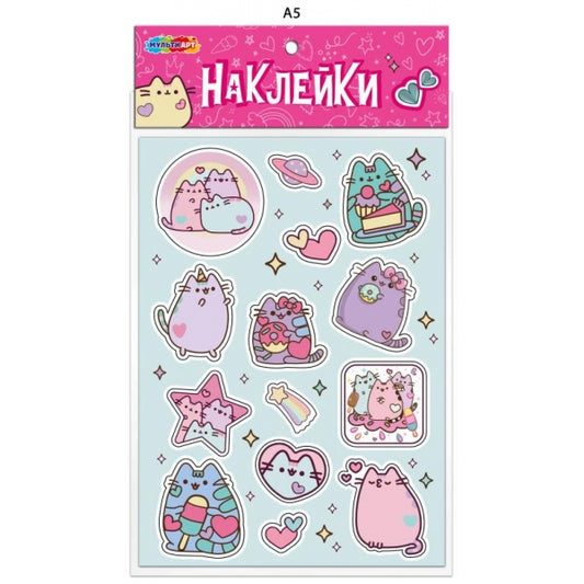 Наклейки бумажные, а5 пушинки MultiArt