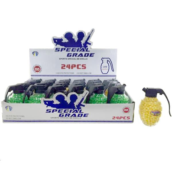 Пульки (п) цвет в ассорт. JDQ в пласт. гранате в дисплее уп-24шт в кор.8уп