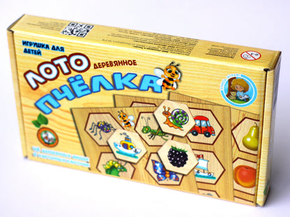 Лото с деревянными фишками "Пчелка"