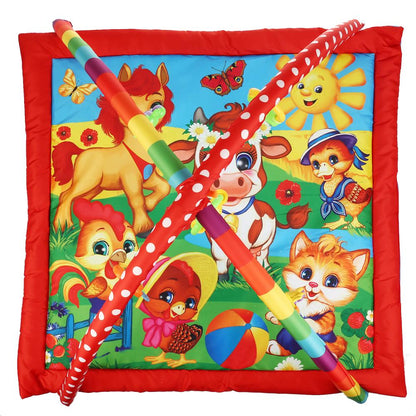 Детский игровой коврик любимые друзья с мягкими игрушками на подвеске в кор. Умка в кор.12шт