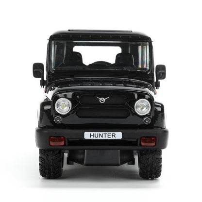 Машина ру UAZ HUNTER, свет, 30 см, черный, кор Технопарк в кор.24шт