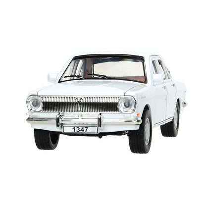ГАЗ 2401 свет-звук 19,7 cm, дв, кап, баг, ин, белый Технопарк в кор.2*24шт