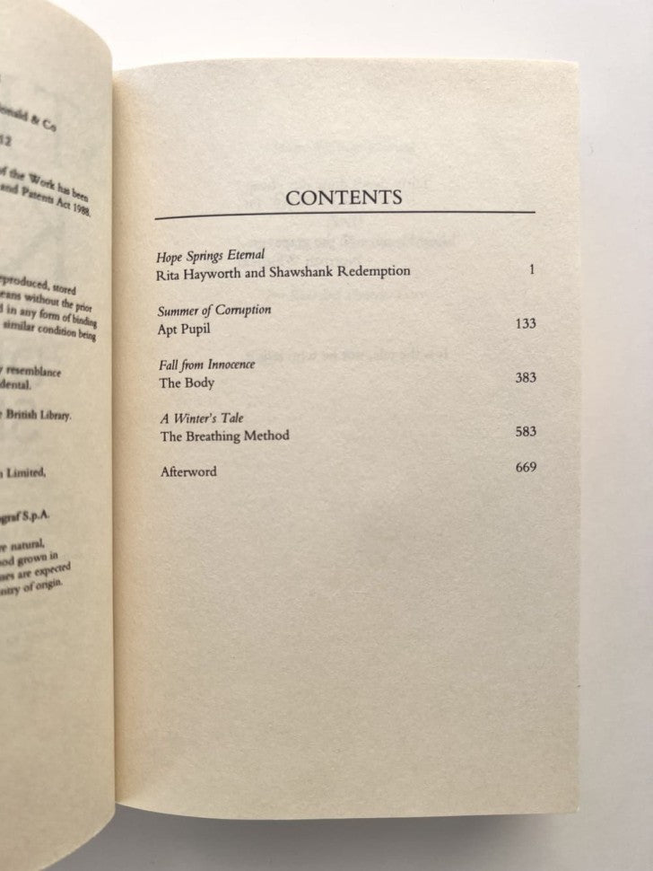 Different Seasons (Четыре сезона)