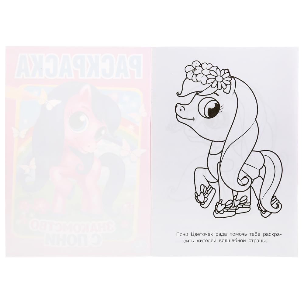 "УМКА". ЗНАКОМСТВО С ПОНИ (ПЕРВАЯ РАСКРАСКА А5). ФОРМАТ: 145Х210 ММ. ОБЪЕМ: 16 СТР. в кор.50шт