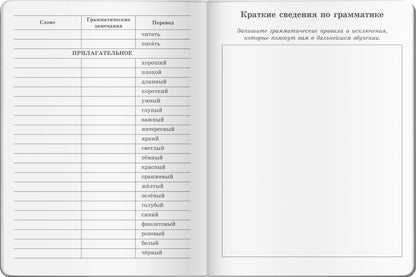 Тетрадь для записи иностранных слов. (Воздушный шар)