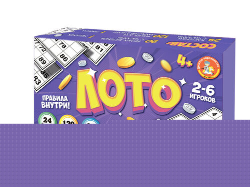 Лото для детей и взрослых (с пластиковыми жетонами)