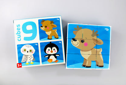 Кубики "На краю земли" (без обклейки) 9 шт Baby Toys