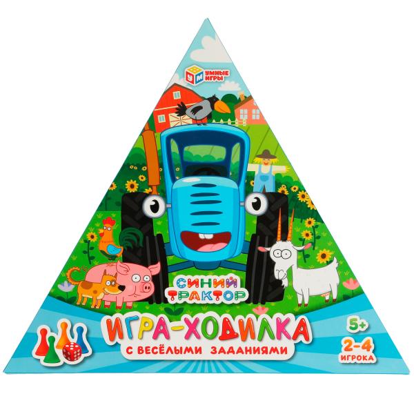 Синий трактор. Настольная игра-ходилка в треугольной кор. 298х298х298х50 мм. Умные игры в кор.10шт