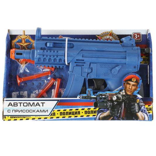 Автомат стреляет пулями с присосками, кор.26,5*17*4,5см ИГРАЕМ ВМЕСТЕ в кор.2*48шт