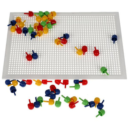 Мозаика пластиковая. 100 фишек. 4 цвета. Поле 195х155мм. В картонной коробке. Умные игры в кор.20шт