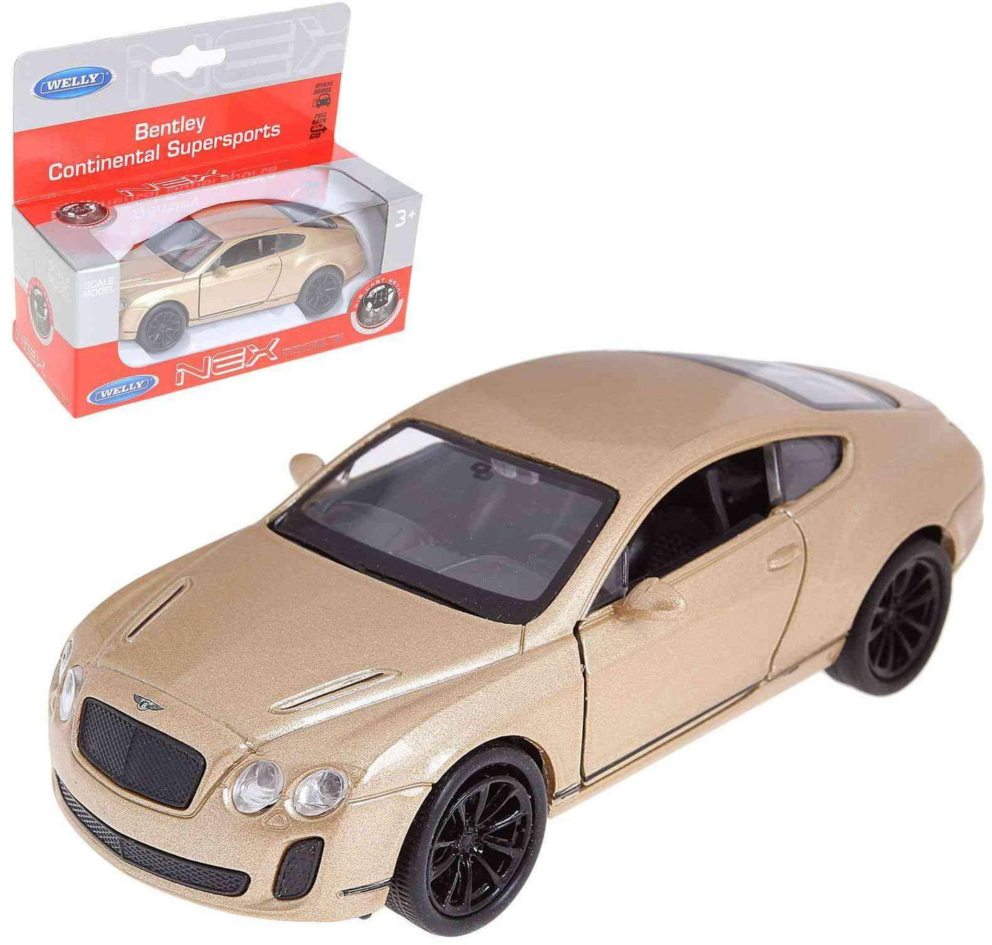 Eh bien. Machine 1:38 "Bentley Continental Supersports", en métal, disponible. мех., цвет в ассорт. art.43623W