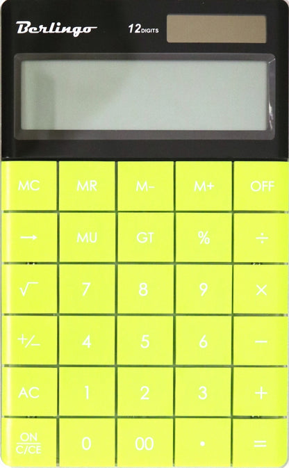 Calculateur rapide Berlingo "PowerTX", 12 pouces, double alimentation, 165*105*13mm, argent