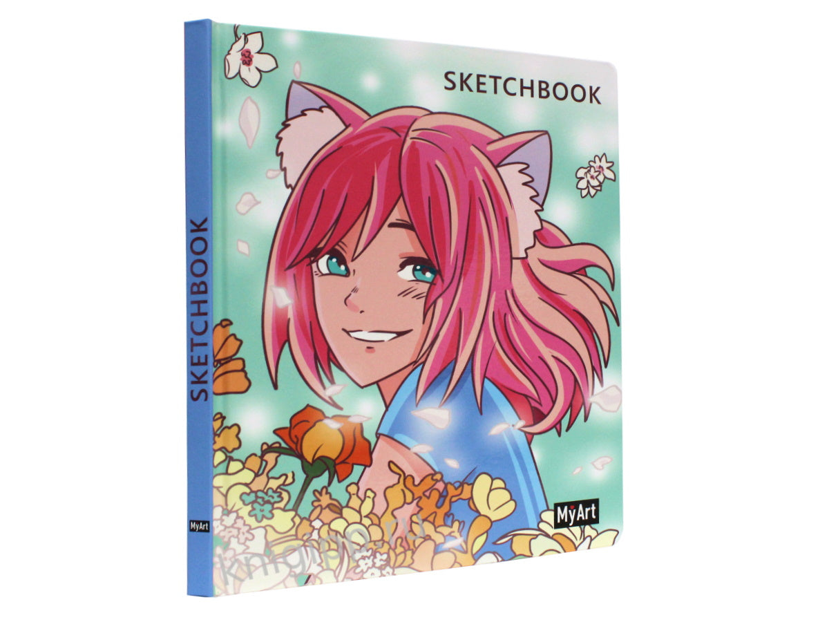 MyArt. АНИМЕ СКЕТЧБУК. ДЕВОЧКА В ЦВЕТАХ