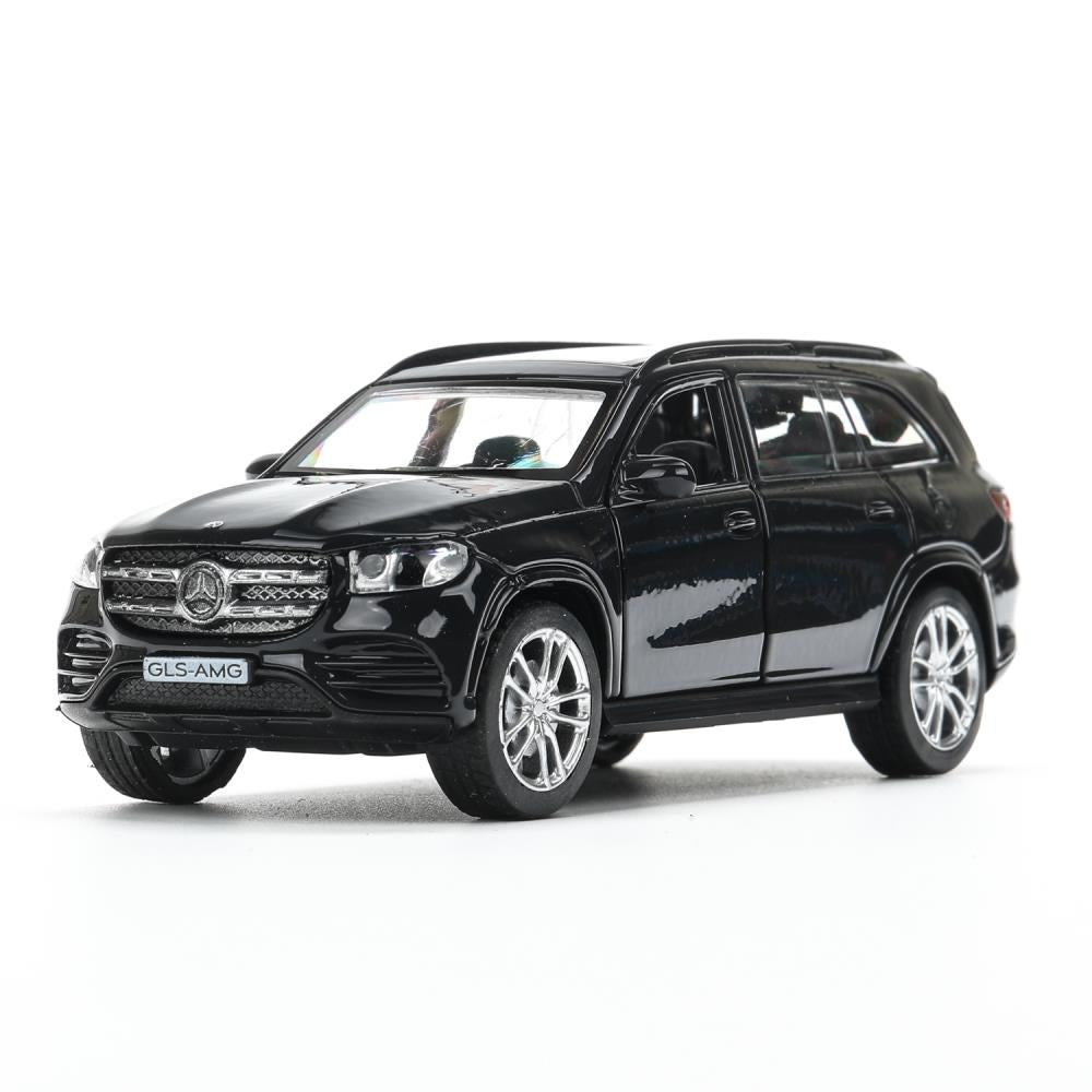 Машина металл MERCEDES-BENZ gls class amg 12см, дв,баг,ин,темно-серый, кор. Parc technologique dans le cor.2*36шт