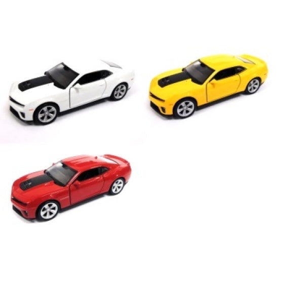 Машина металл 4.75" chevrolet camaro zl1 инерц. открыв. двери в дисплее уп-12шт в кор.2*6уп