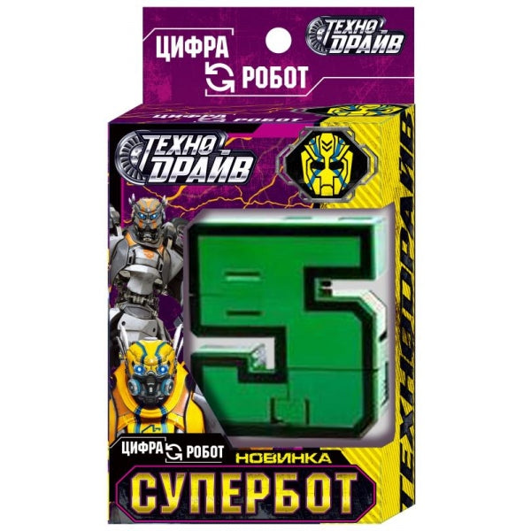Робот трансформирующийся в цифру 5, кор.10,5*19*6см ТЕХНОДРАЙВ в кор.150шт