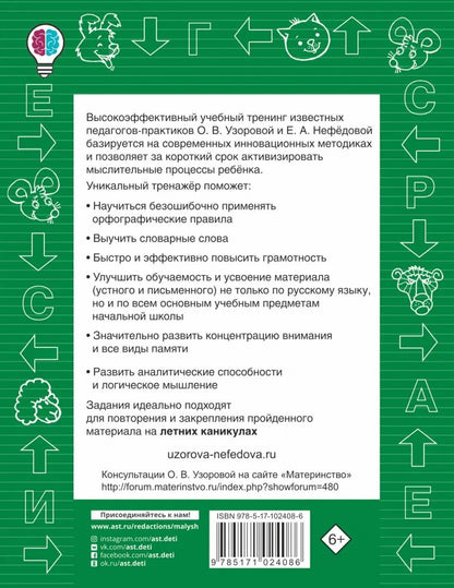 Быстро выучим правила русского языка. Classes 1-4-J