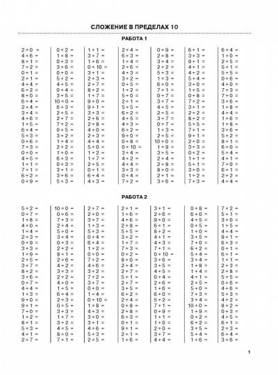 Математика. Сложение и вычитание. 1 класс