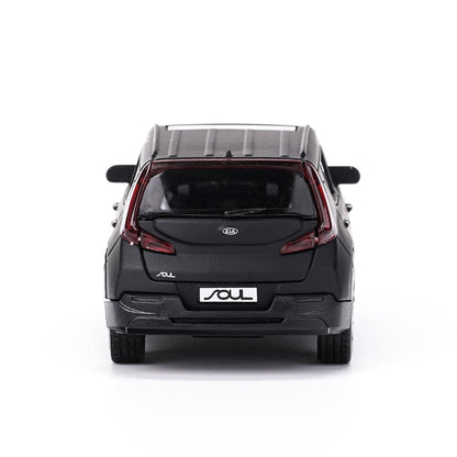 Машина металл свет-звук KIA soul 12 см, двер, инер, черный МАТОВЫЙ, kor. Parc technologique dans le cor.2*36шт