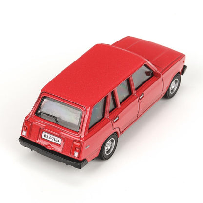 Машина металл LADA lada 2104 длина 10,5 см, инерц, красный, кор. Технопарк в кор.2*36шт