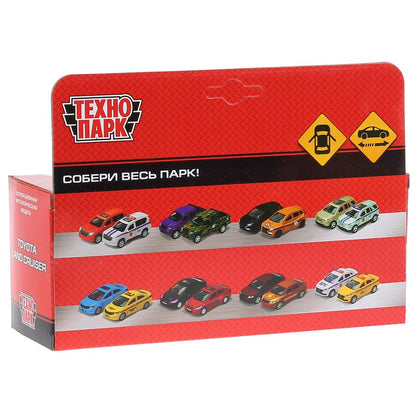CRUISER-BK 262771 Véhicule en métal TOYOTA LAND CRUISER pour 12,5 cm, double, acier, noir, cor. Technologie