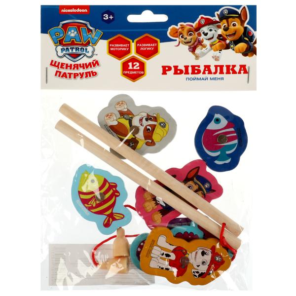 Игра ловим + 2 удочки Щенячий Патруль в пак. Буратино в кор.300шт