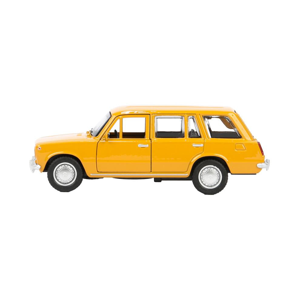 Machine en métal vaz-2102 12 cm, double, bagage, iner, jaune, cor. Parc technologique dans le cor.2*36шт