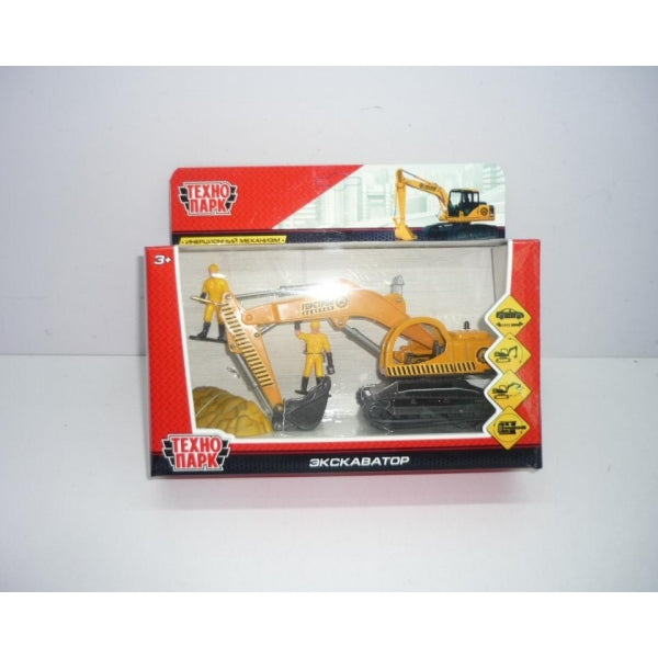 ТМ Технопарк. La machine en métal "ЭКСКАВАТОР" est de 16 cm, inerte., подв. элем, аксесс. dans le cor. dans le cor.2*36шт