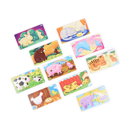 Пазлы макси парные "Чей малыш?" JOUETS POUR BÉBÉ 20 ÉLÉMENTS