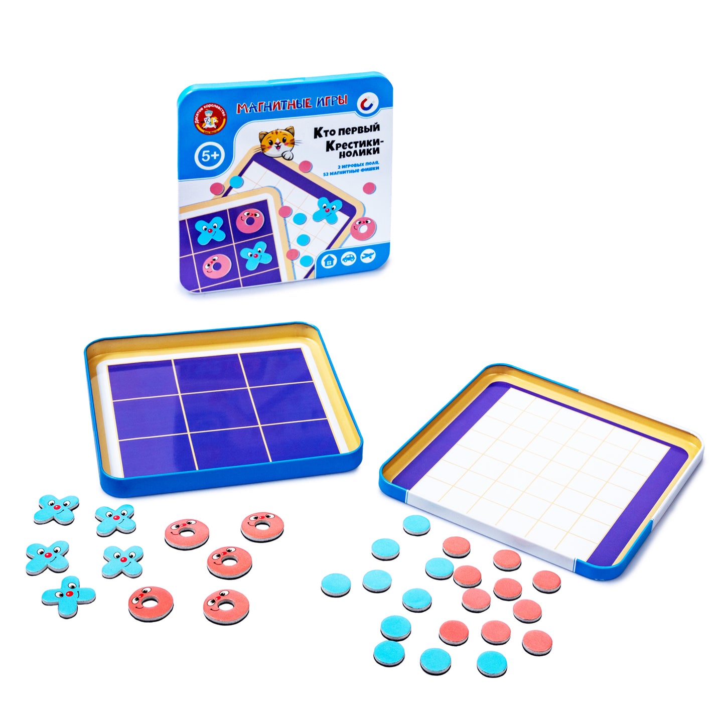 Игра магнитная в жестяной коробочке "Морской бой"