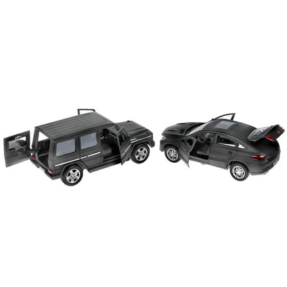 Машина металл MERCEDES-BENZ classe g/mercedes gle-coupé 12см, дв,баг, асс. Technopark уп-12шт в кор6уп