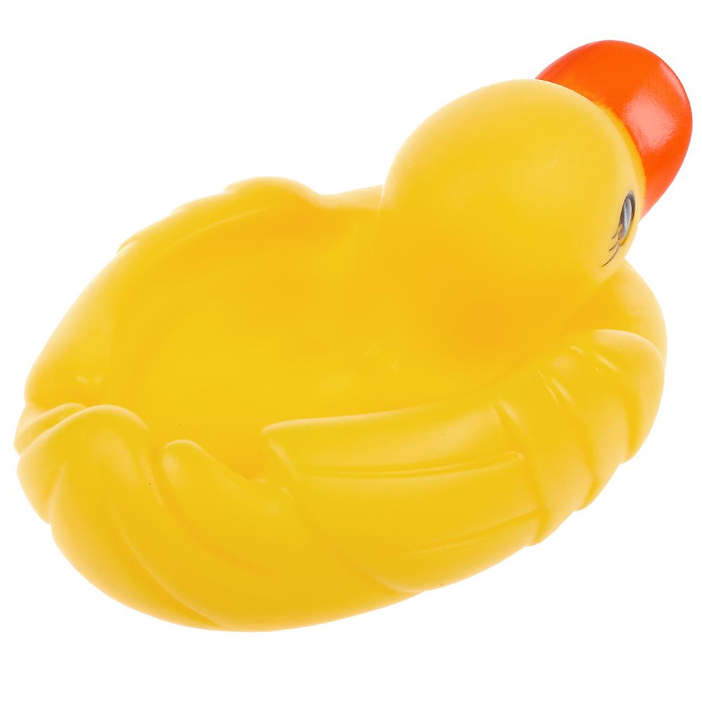 Игрушка пластизоль для купания "ИГРАЕМ ВМЕСТЕ" УТКА-МЫЛЬНИЦА МАЛ. В СЕТКЕ (РУСС. УП.) в кор.2*108шт