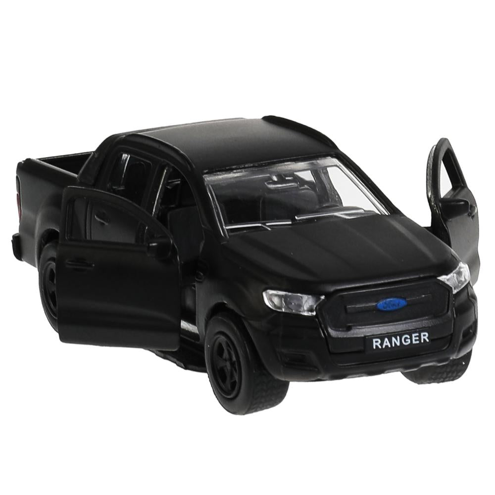 Machine en métal FORD ranger ПИКАП, 12 см, .дв., баг., инерц., черый мат., кор. Parc technologique en cor.2*24шт