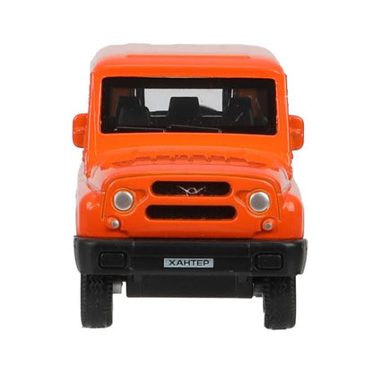 Machine en métal UAZ ХАНТЕР 10,5 cm, inertie, orange, cor. Parc technologique dans le cor.2*36шт