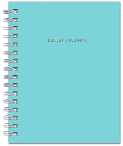 Bullet Journal (Бирюзовый) 162x210мм, твердая обложка, пружина, блокнот в точку, 120 стр.