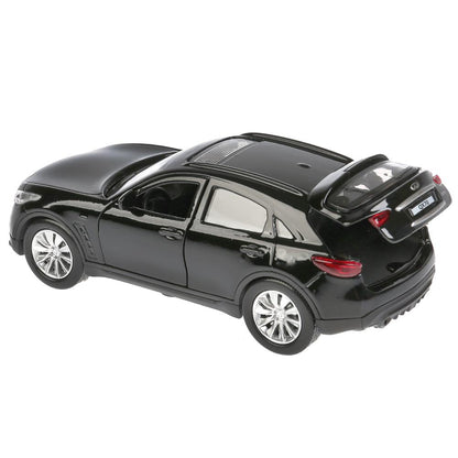 Machine en métal "INFINITI QX70", d'une taille de 12 cm, ouverte. double, inerte, noir dans le cor. Technoparc dans le cor.2*36шт