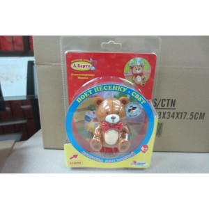 ИГРУШКА ПВХ "ИГРАЕМ ВМЕСТЕ" МИШКА, СВЕТ+ЗВУК НА БЛИСТЕРЕ (РУСС. УП.) в кор.6*12шт