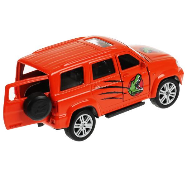 Машина металл UAZ 12 см, дв., багаж., инерц., окрас динозавр, кор. Технопарк в кор.2*24шт