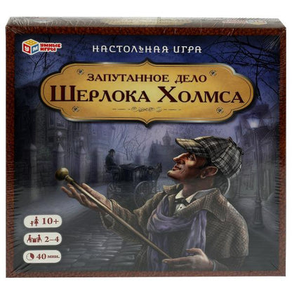 Je suis désolé pour Sherlock Holmsa. Настол.игра-квадрат. 40 cartes. 250х250мм. Умные игры в кор.10шт