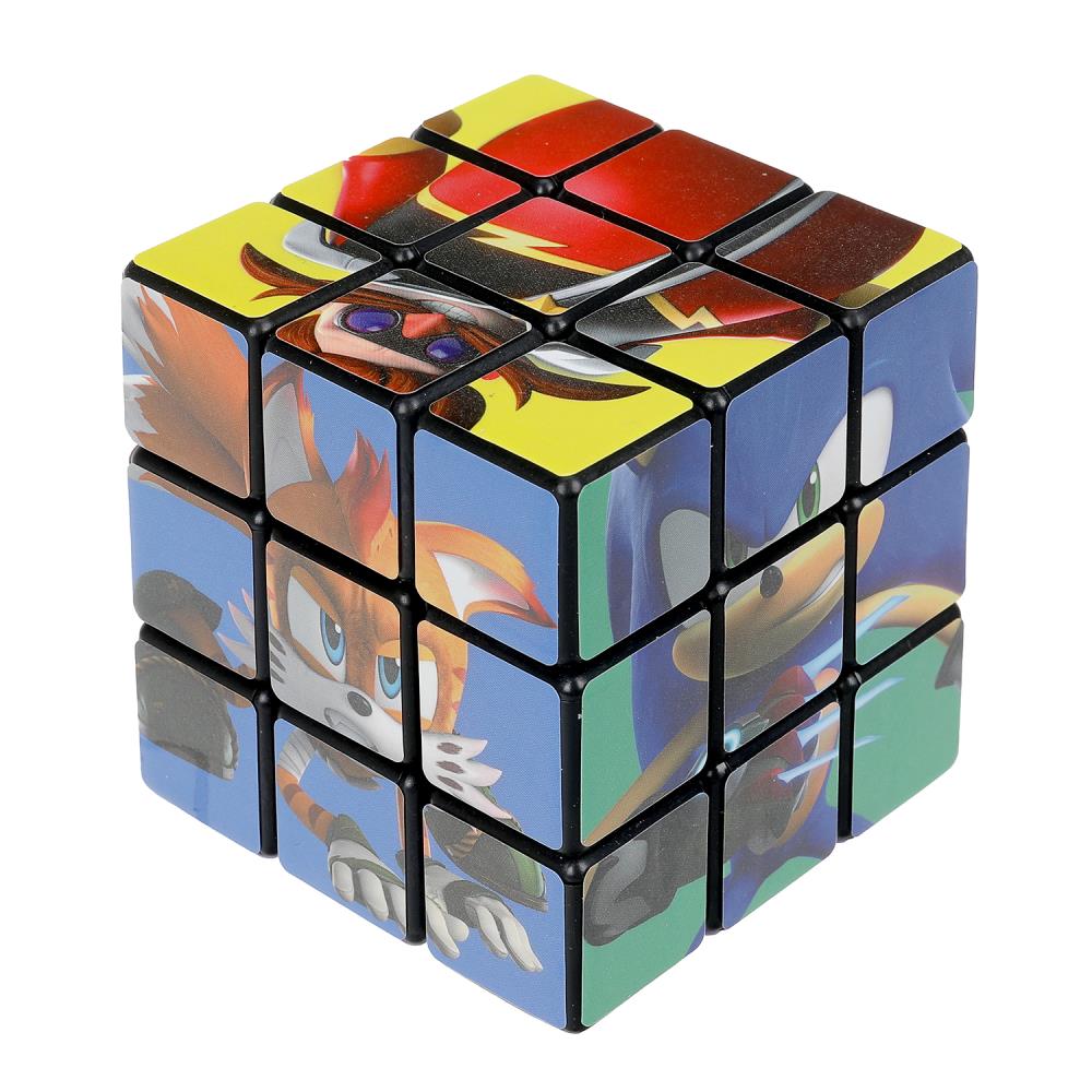 Jeu de construction Sonic Cube 3x3, blister 11*17*6 cm, en argent sterling, en cor.2*144 pouces