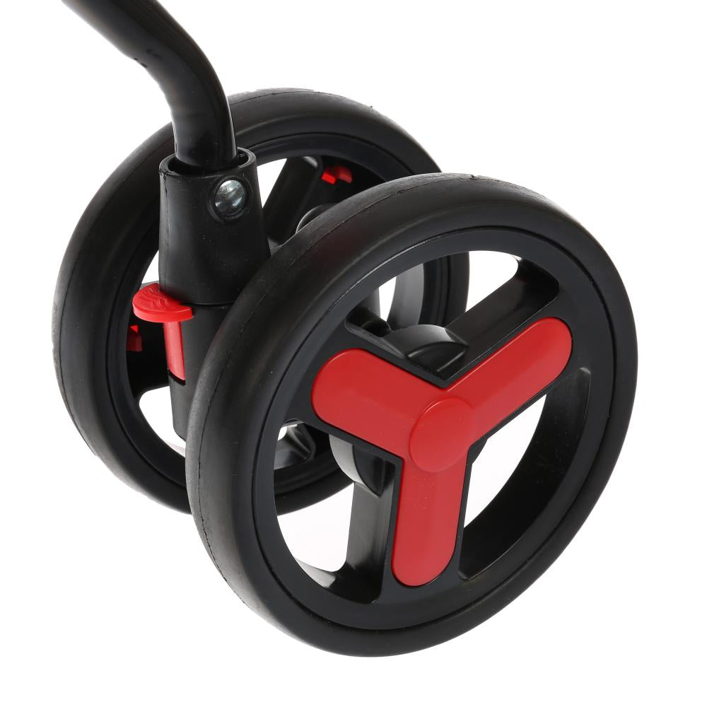 КОЛЯСКА-ТРОСТЬ "BIMBO" КОЛЕСА 8*5,5", ГЛУБОКОЕ КАНАПЕ, ЧЕХОЛ, 3 ТОЧ. РЕМЕНЬ, ЦВЕТ КРАСНЫЙ в кор.4шт