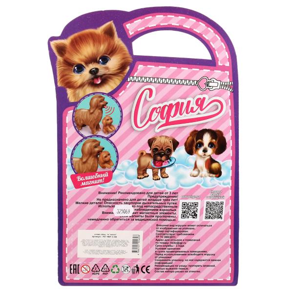 Carapuse. Accessoires pour le cou "Собака и щенок" pour Софии магнитные с аксс. blister art.PET-MDP-S-BB