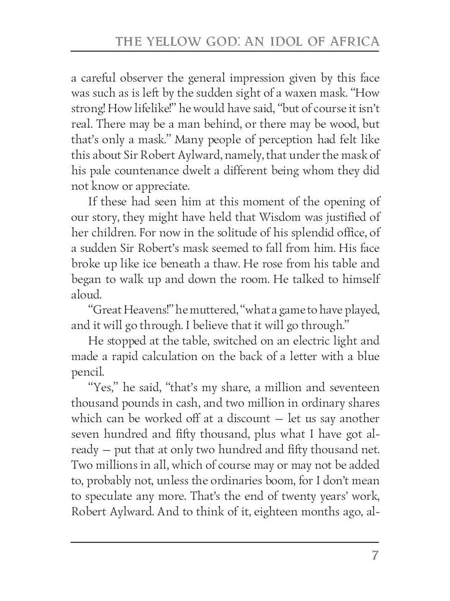 Le Dieu jaune : une idole de l'Afrique = Желтый бог: африканский идол: на англ.яз. RH hagard