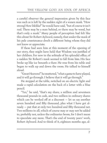 Le Dieu jaune : une idole de l'Afrique = Желтый бог: африканский идол: на англ.яз. RH hagard