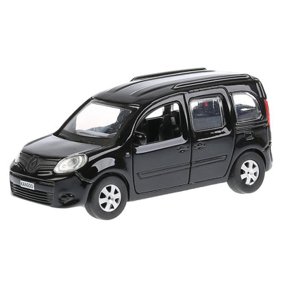 ТМ Технопарк. Machine en métal "RENAULT KANGOO" 12 cm, ouverte. двери, инерц., ЧЕРНЫЙ в кор. dans le cor.2*36шт